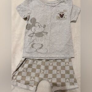 Disney Mickey Mouse beige and gray Set
